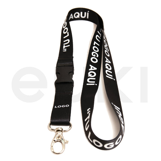 Lanyard Personalizado 19mm | Porta Gafete con Logo 20 Piezas