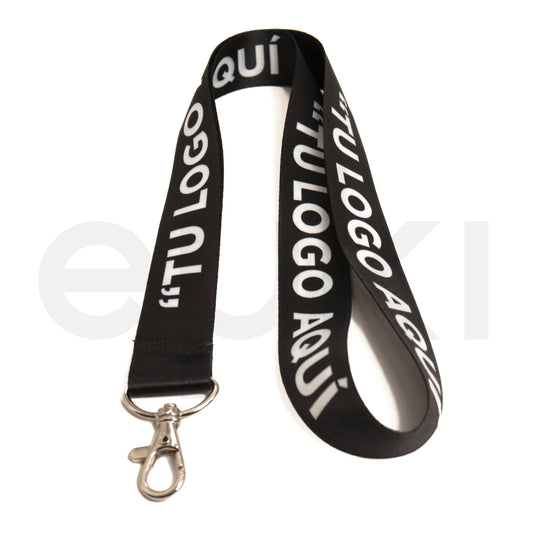 Lanyard Personalizado 25mm Económico | Porta Gafete con Logo 20 Piezas