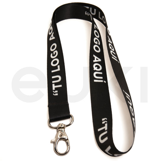 Lanyard Personalizado 19mm Económico | Porta Gafete con Logo 20 Piezas